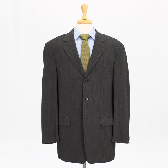 Pal Zileri 44L Brown Solid 3-Button Sport Coat Blazer Jacket B754 - Picture 1 of 11